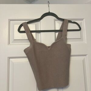 Abercrombie Elegant Tan Ribbed Women's Top